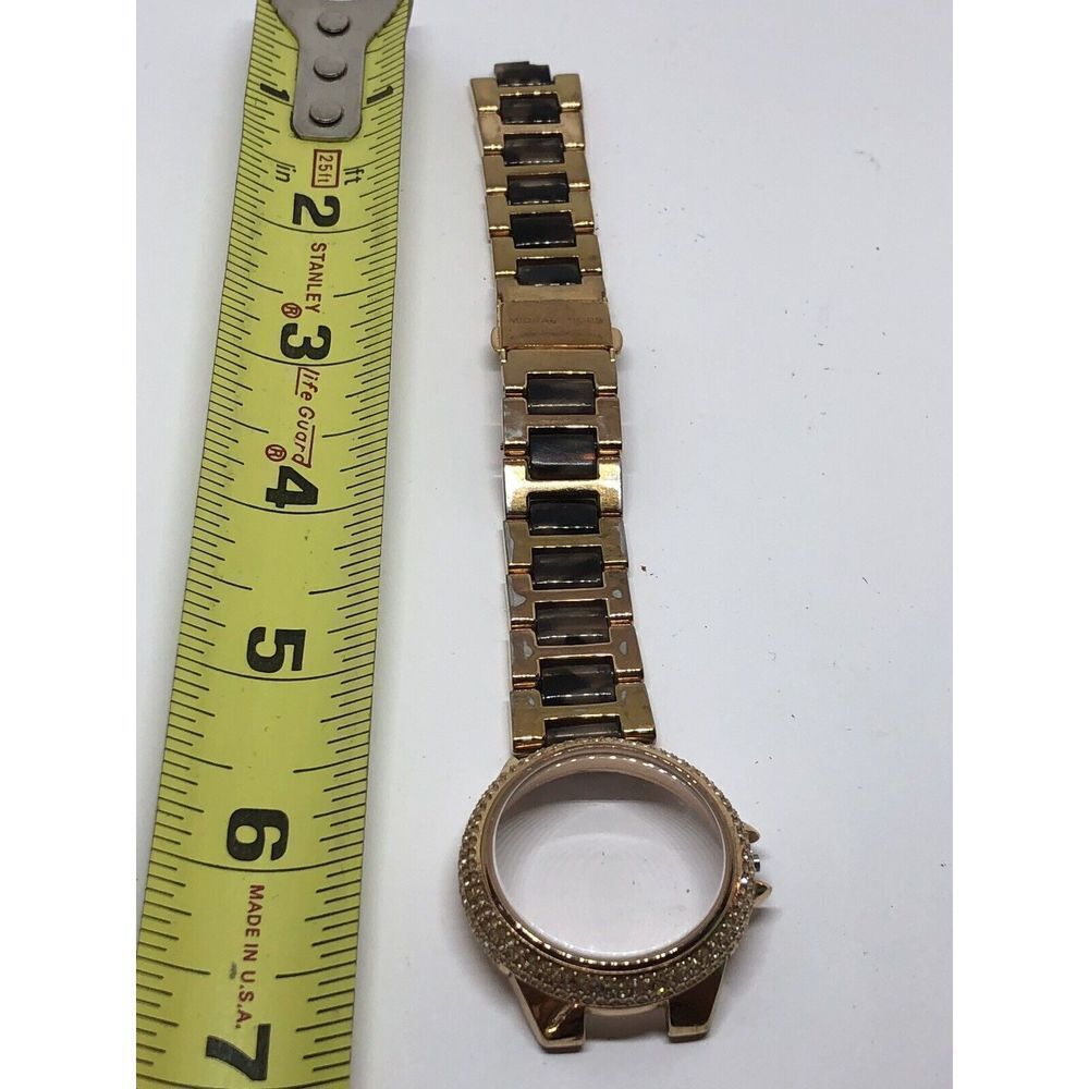 Authentic Michael Kors Watch Parts Case And Crystal Links Full Band 18mm H178
